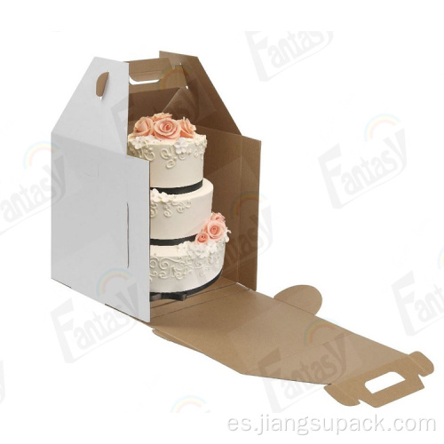 Cajas de pastel de caja de mango de cupcake personalizadas